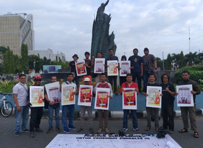 Desak Presiden Jokowi Cabut Remisi Pembunuh Wartawan di Bali, AJI dan Wartawan di Pekanbaru Gelar De